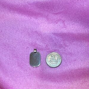 James Avery Silver Dog Tag Charm